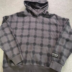 Fabletics Go To Hoodie Black Plaid Stainglass Women’s Small Athletic